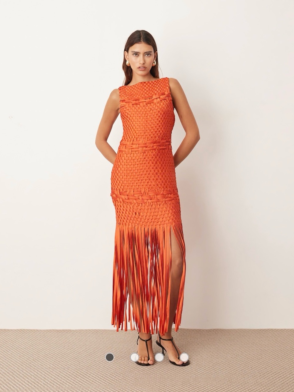 Arrange lattice fringe dress - from asos